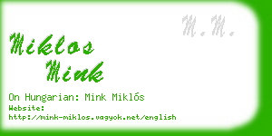 miklos mink business card